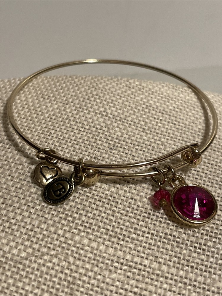 Brighton Charm Bracelet with 4 Charms Including Heart and Two Crystals