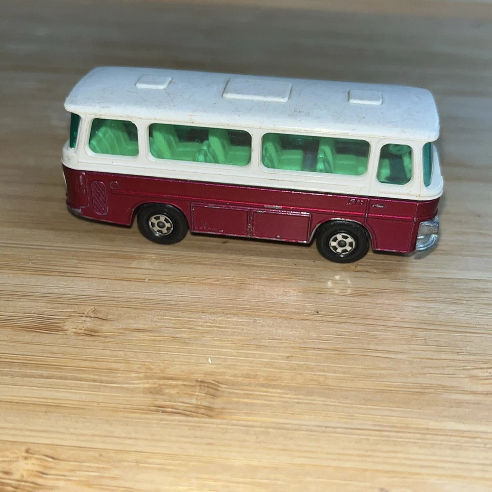 Autobús suelto Matchbox Lesney Setra Coach Nº 12 1970 #14 usado Foto 4 de 4