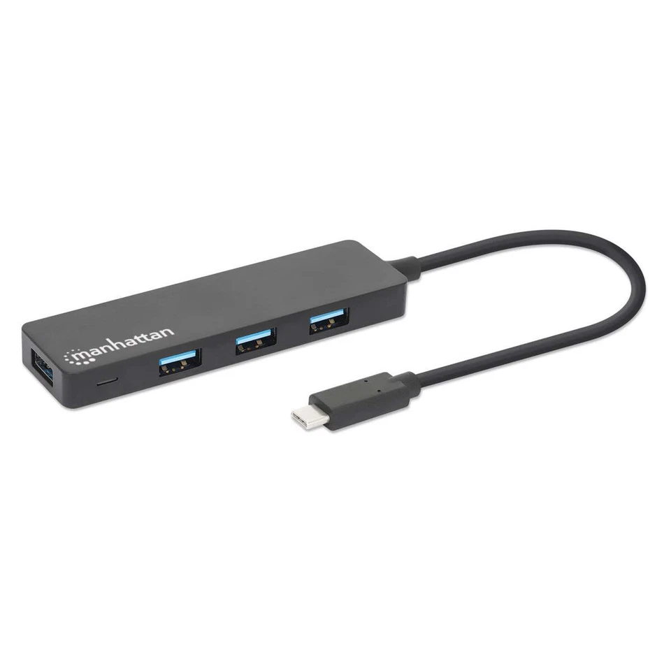 Manhattan USB Hub USB-C Male to 4 USB-A Females (USB 3.2 Gen 1) - Image 2 of 4