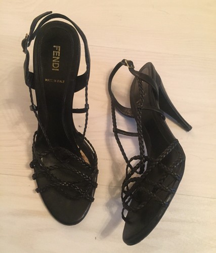 fendi black sandals