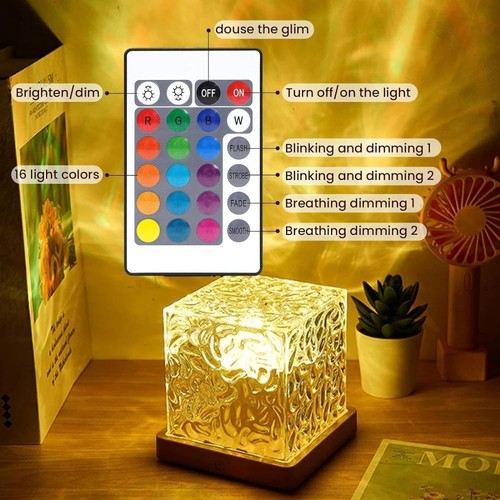Wave Lamp Wasserwellen Lampe LED Sternenhimmel Projektor Kinder Tischlampe 16RGB - Bild 10 von 14