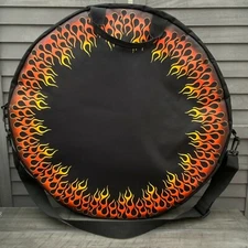 Grafix Ring Of Fire Flames Circular Cymbal Bag Padded Bag Shoulder Strap