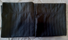 PAIR OF BLACK STRIPE KING PILLOWCASES/PILLOW COVERS