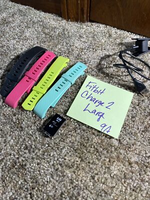 FITBIT Charge 2 Activity Tracker Steps Distance Heart Sleep Calories Large