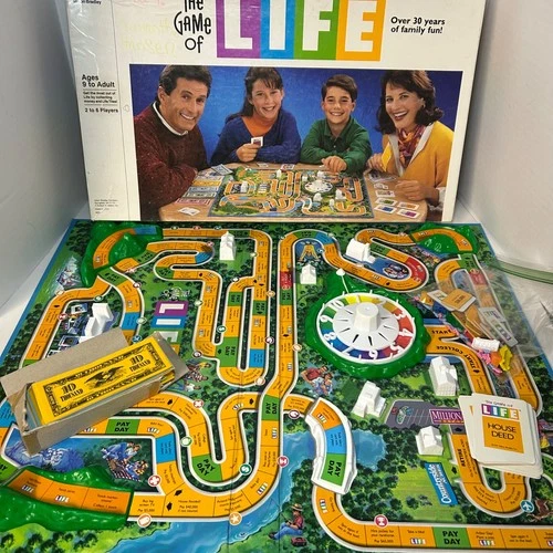VINTAGE The Game of Life 1991 Milton Bradley COMPLETE Classic Family Kids