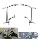 Chrome Side Crash Bar Saddlebag Guards For Harley Road King Street Glide 09-25