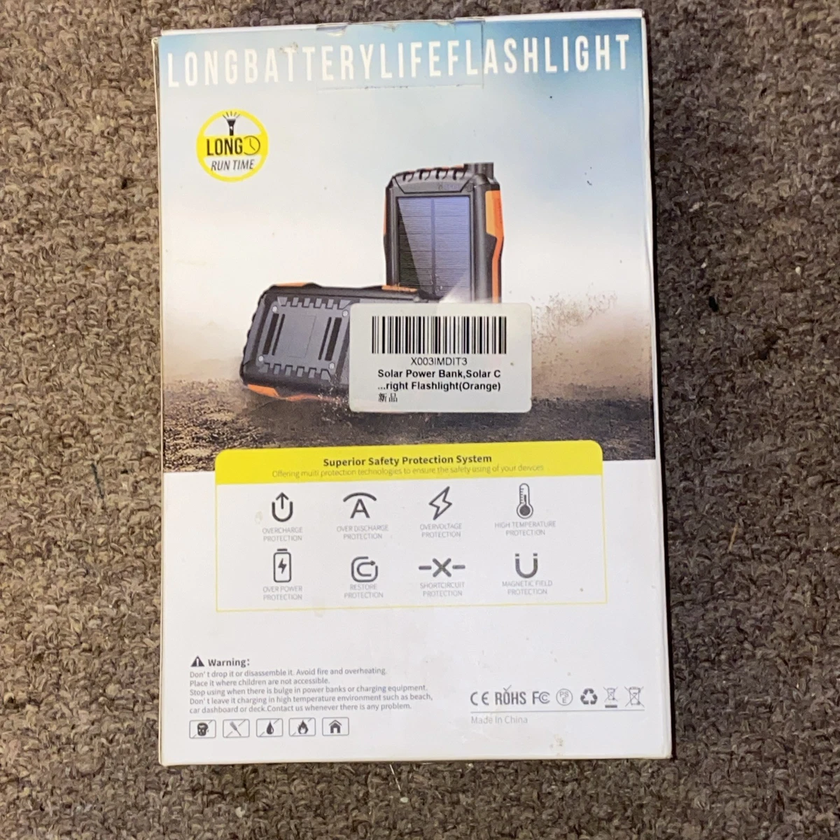 Solar Power Bank Charger Portable Charger USB Power Bank For Cell Phone 