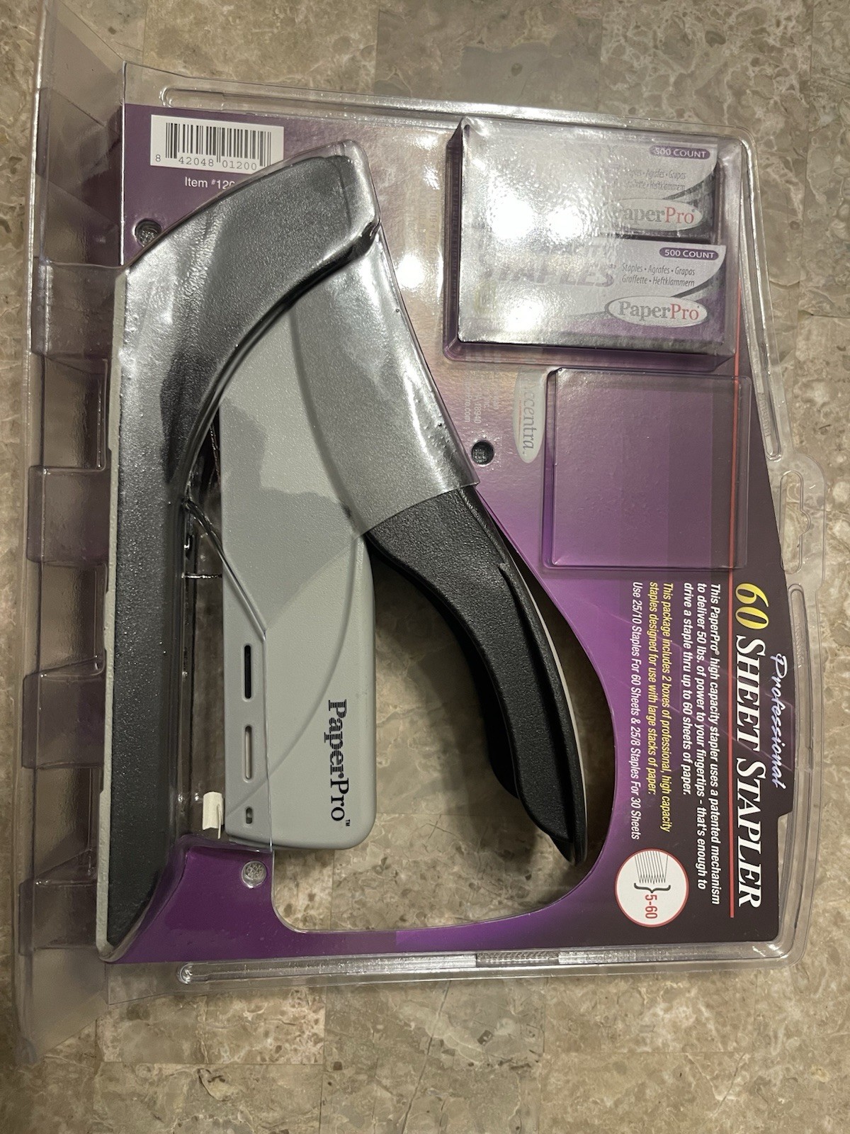 Paper Pro HEAVY DUTY 60 SHEET PAPER STAPLER w/ STAPLES Profe