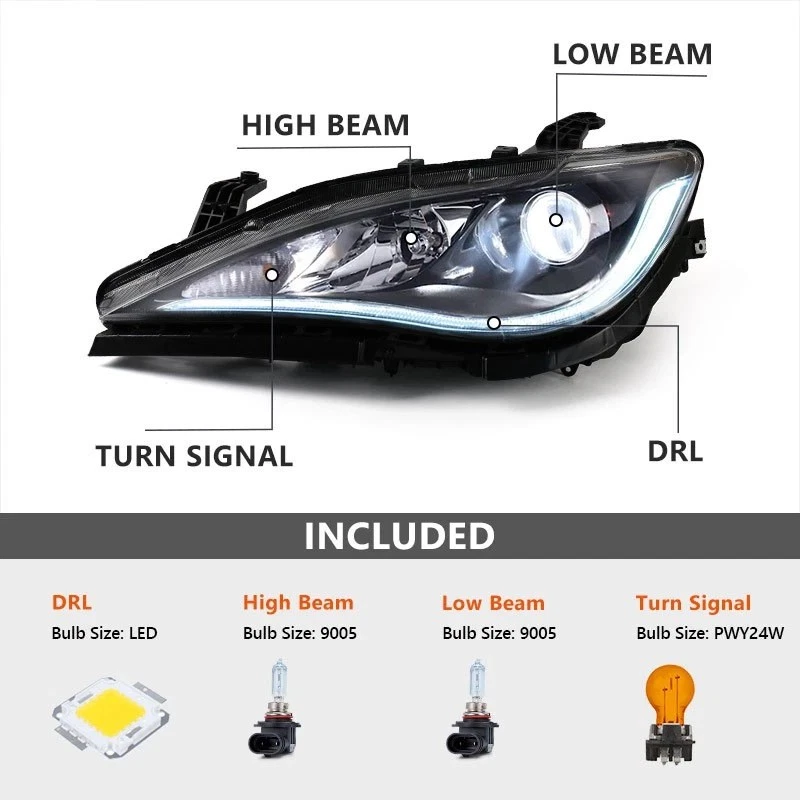 2P For Chrysler Pacifica 2017-2020 Chrome Halogen Headlights w/ Quad Lamp LH RH - Image 3 of 4