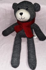 Collectors Choice Sock Monkey Teddy Bear Plush Red Bow 2010 Dan Dee 17 Inch HTF