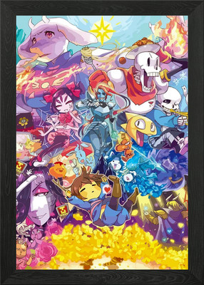 Undertale game Framed Wall Art Poster Canvas Print Picture