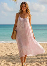 All Saints New Midi Dress Flowy Sundress Sz 6 S Lilac Viscose Fairycore Romantic