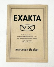 Exakta VX Camera INSTRUCTION MANUAL USERS GUIDE / OPERATING MANUAL