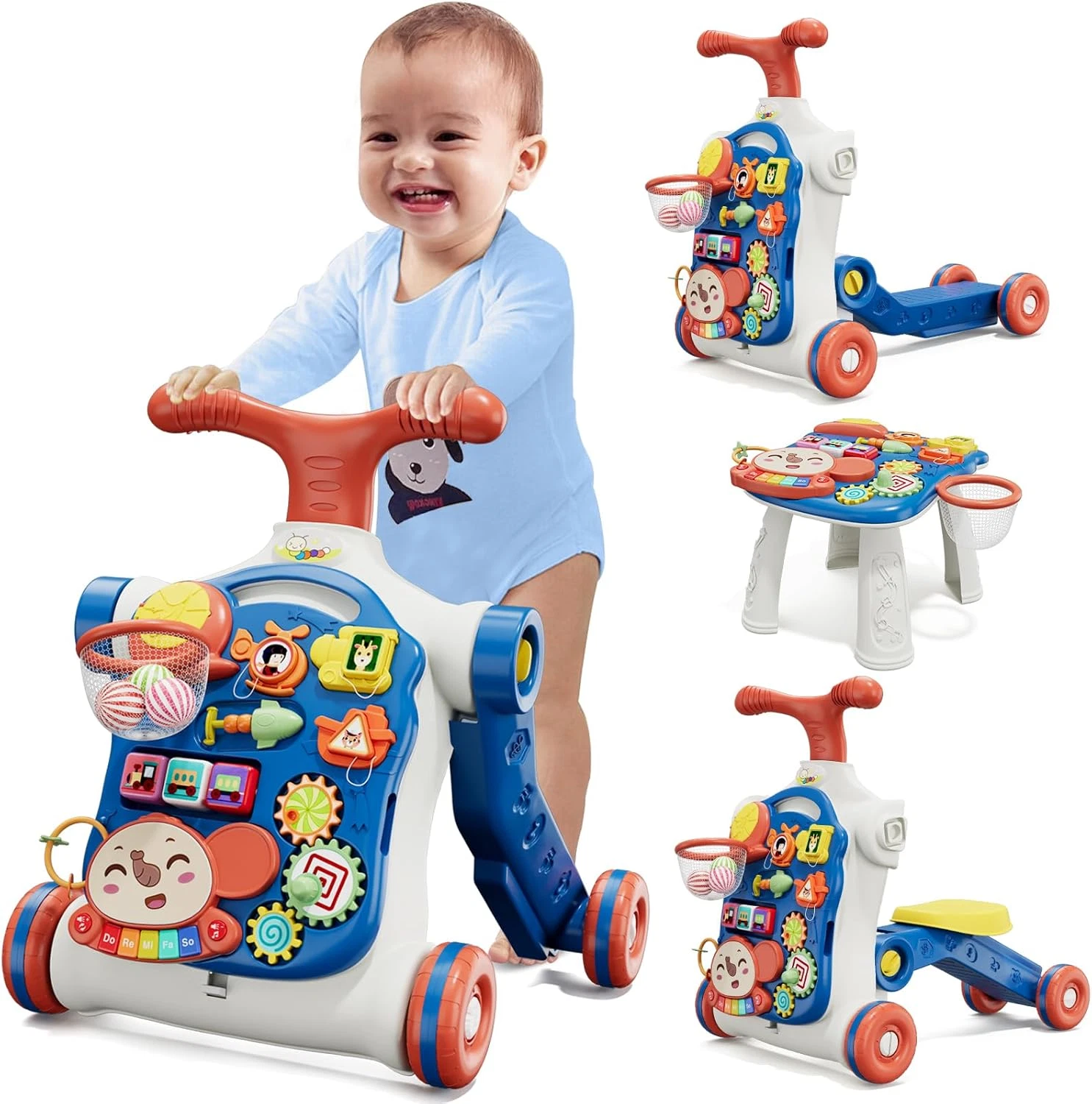 5 in 1 Baby Push Walker for Baby Boy, Activity Center Learning to Walk, Sit to S
Opens in a new wind