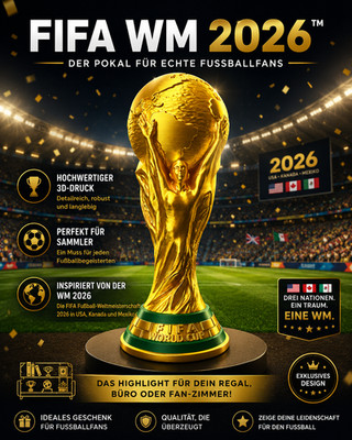 PREMIUM Worldcup Trophy FIFA Fußball-Weltmeisterschaft 2026 | WM Pokal