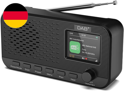 DAB Radio Mit Bluetooth, Wiederaufladbares Ukw-Digitalradio, Radios Batteriebetr