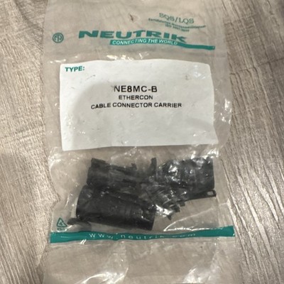Neutrik NE8MC-B EtherCON Cable Connector Carrier Black RJ45 Audio End