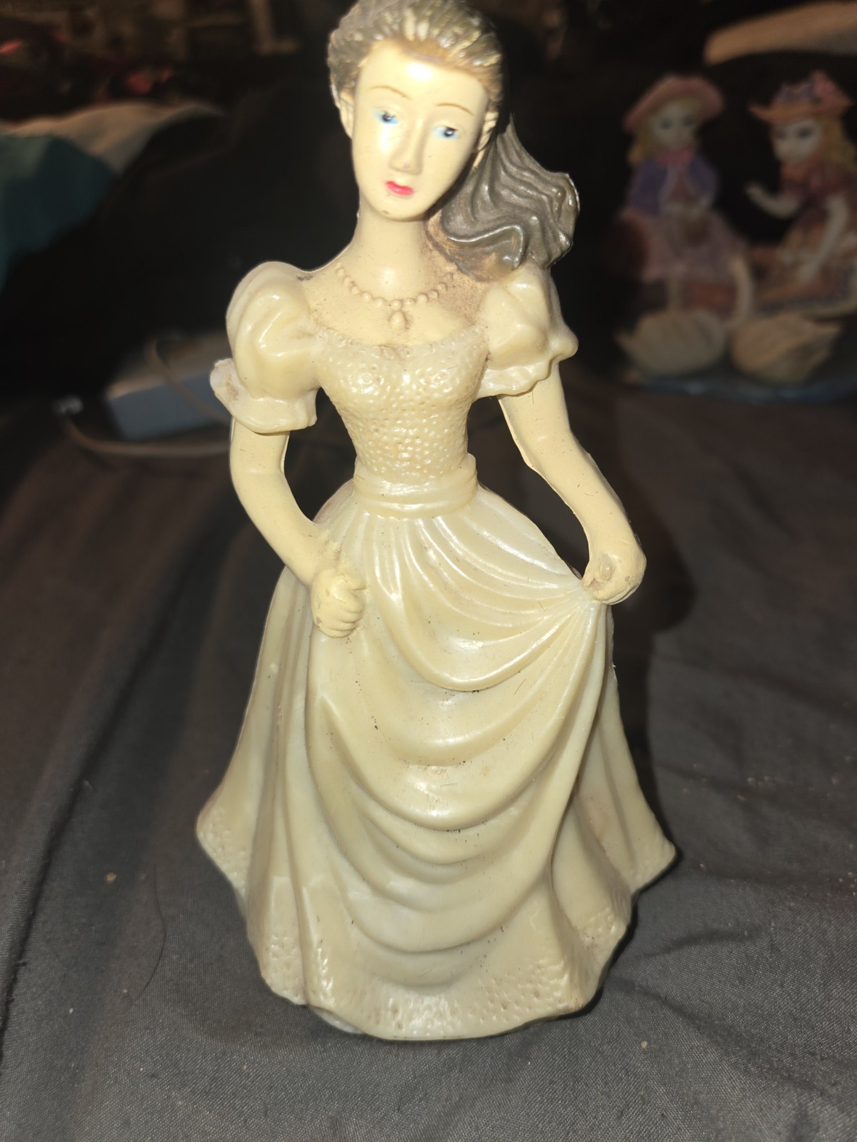 Vintage Chalkware Figurine of A Victorian Lady