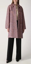 St. John Collection Tweed Knit Heavy Jacket Coat Size M Multicolor