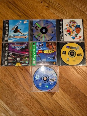 PS1 Lot 7 Games Tony Hawk's Pro Skater 2 NFL Blitz Cool Boarders 4 Tested