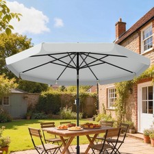 Image of 3 m Garden Parasol with Tilt Mechanism & Crank Handle, UPF 30+ Patio Umbrella