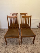 4 Vintage Retro Mid Century Danish Style Teak Dining Chairs DELIVERY AVAILABLE