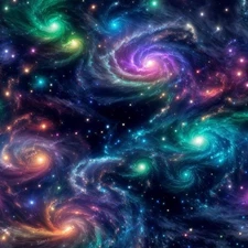 Swirling Galaxies 42 - 18"x46" Hydrographic Film Hydro Dipping