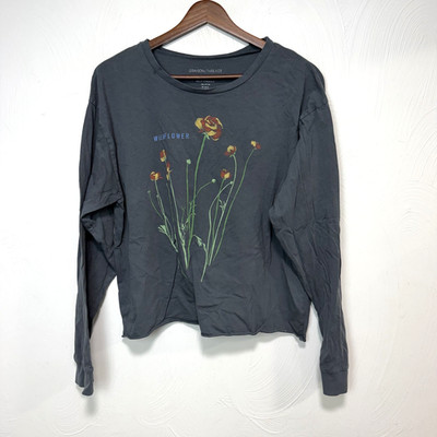Grayson Threads Juniors Wildflower Graphic Print 100% Cotton T-Shirt Size Medium