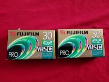 2 Fuji VHS C PRO TC 30 Tapes Sealed