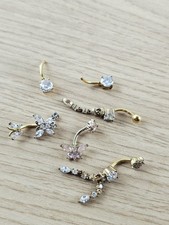 Lot de bijoux de nombril avec pierres décoratives en métal