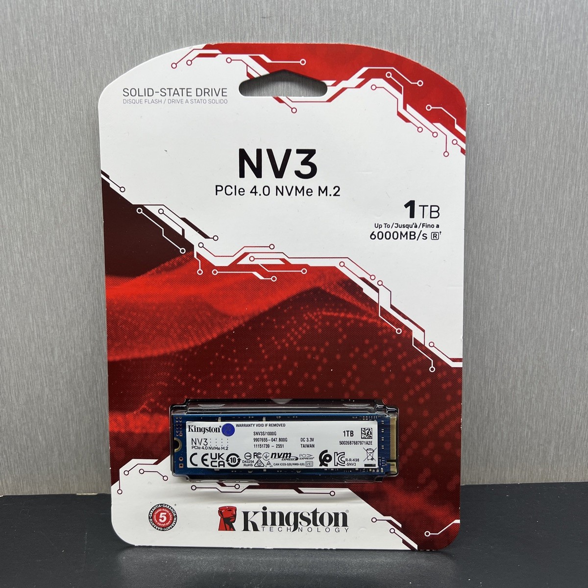 Kingston SNV3S/1000G NV3 1 TB Solid State Drive M.2 2280 Internal