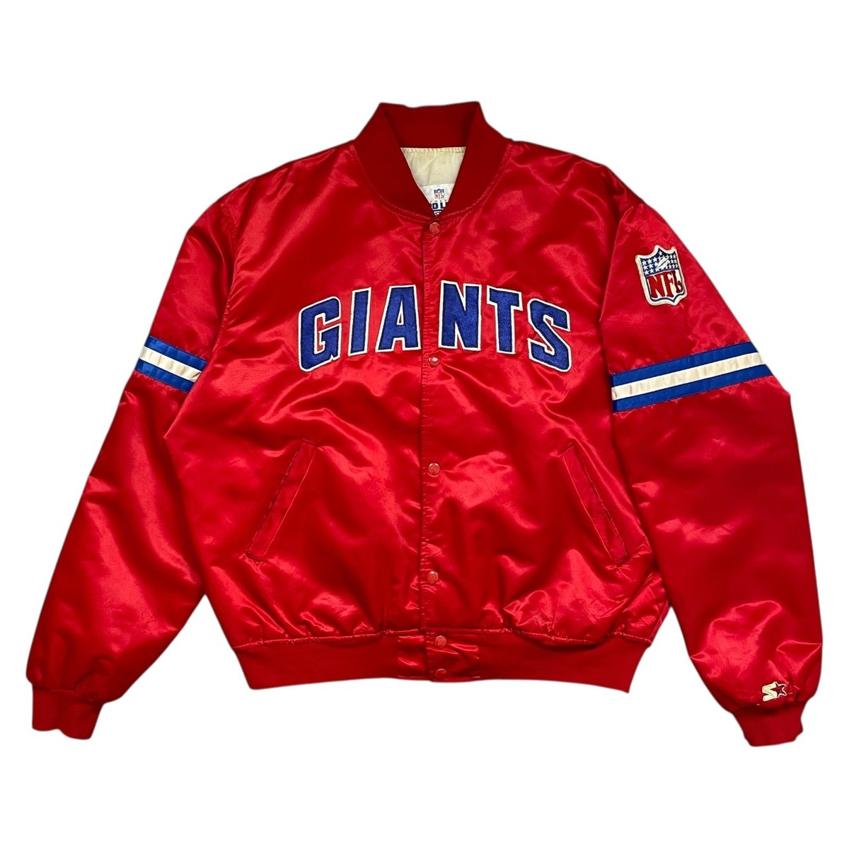 RARE VTG 90s NFL NEW YORK GIANTS STARTER SATIN JACKET AUTHENTIC