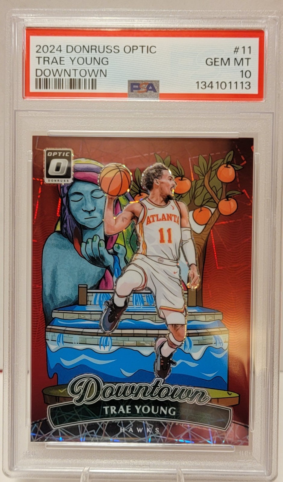 2024 Panini Donruss Optic Trae Young Downtown PSA 10 Pop 20 Ships ASAP