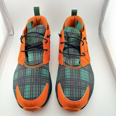 Reebok YourReebok Custom 3D Ultralite Sneakers Men s Size 11 Plaid Orange Green