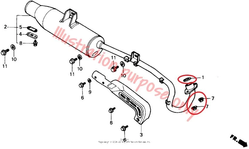 Juego de reparación junta colector escape honda trx300, trx300fw, trx400fw (1988-1998) Foto 2 de 2