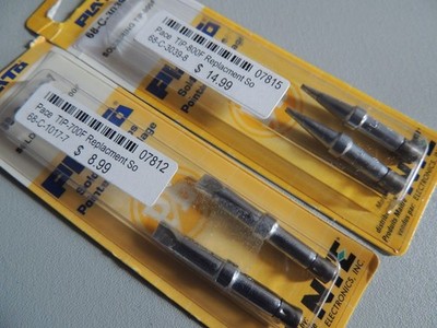 2 pks of 2 Plato C-1017-7 Weller PTCC + Plato C-3039-8 Weller PTH Soldering Tips