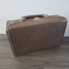 Vintage Brown Vinyl 12 Cassette Carrying Case