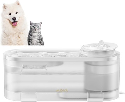 WF10Pro Pet Water Fountain Quiet Pump and 3 Flow Modes, 1.5L Cat Water Dispenser