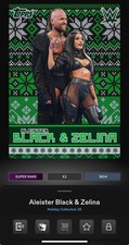 DIGITAL TOPPS WWE SLAM Aleister Black/Zelina SUPER RARE GREEN SWEATER Read