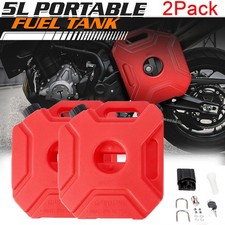 2 Pack 5L Gas Fuel Tank Gas Can Oil Storage Can For ATV UTV Motorcycle Car SUV