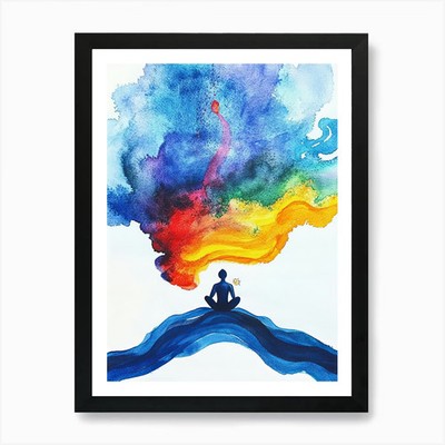 Mensch und Geist kraftvoller Geist Energie gerahmtes Wandbild Poster Leinwanddruck Bild