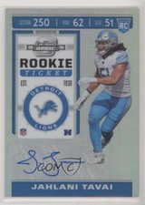 2019 Panini Contenders Optic Holo Prizm Rookie Ticket Jahlani Tavai Auto y4l