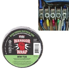 Electrical Tape 3/4" x 60ft 7 Mil PVC Black Insulation Wire Flame Retardant UL