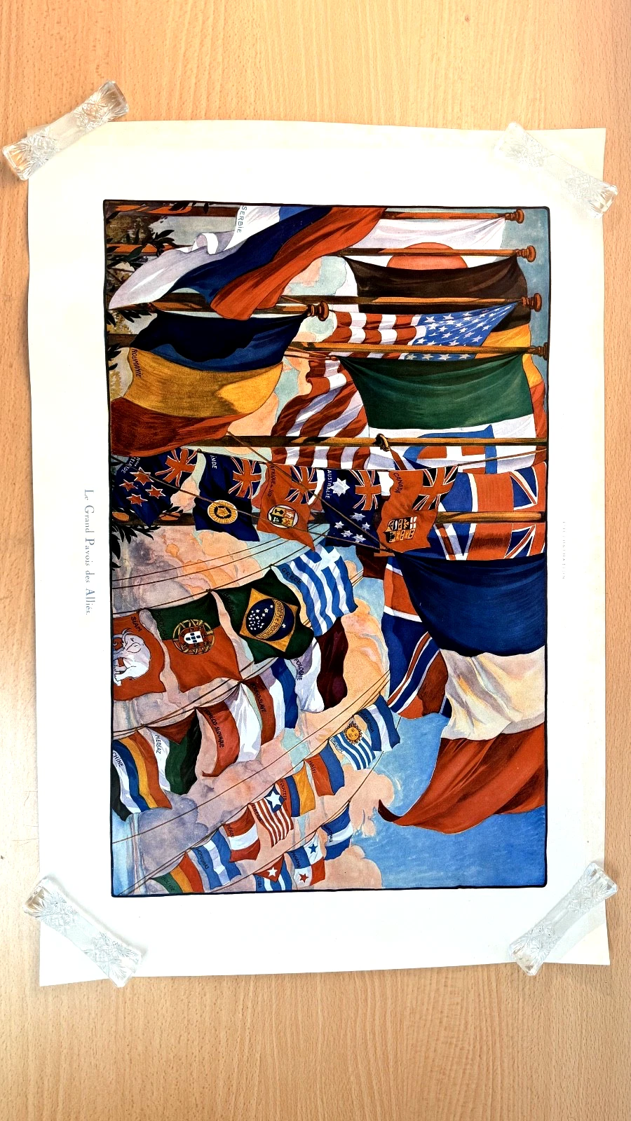Affiche WW1 Le Grand Pavois des Alliés L’Illustration 1918