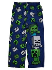 Minecraft Mojang Little Boys Blue Flannel Sleep Lounge Pants Pajama Bottoms S4/5