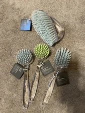 1 Scrub Brush, 2 Round Scrub Brushes & 1 Dish Scrub Brush 