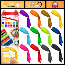 12 Pack Adjustable Tie Headbands for Men Women - Sports, Athletic, Sweatbands,
