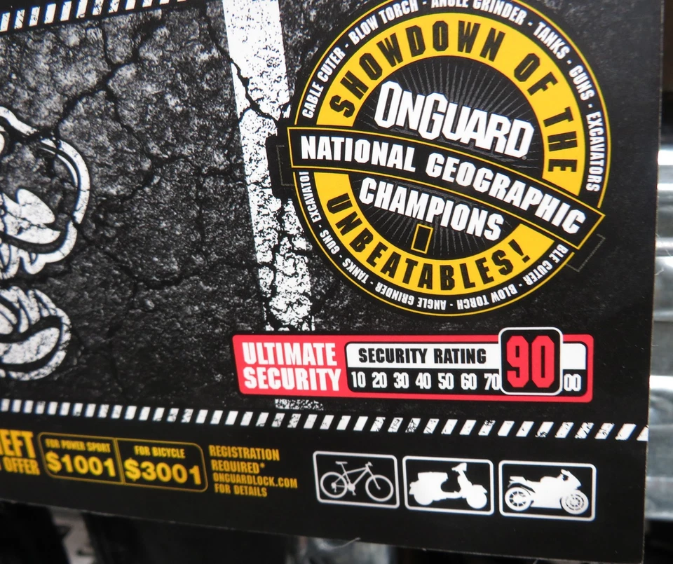 OnGuard Chain Lock 1800 x 10mm Mastiff 8019L gold secure cycle motorbike - Image 4 of 4