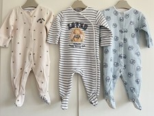 Baby Girls NEXT 0-3 Months Babygrow Sleepsuit Bundle Bunny Stripes Flowers GC