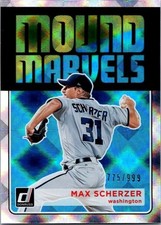 2018 Panini Donruss Mound Marvels #MM2 Max Scherzer /999 Toronto Blue Jays SP